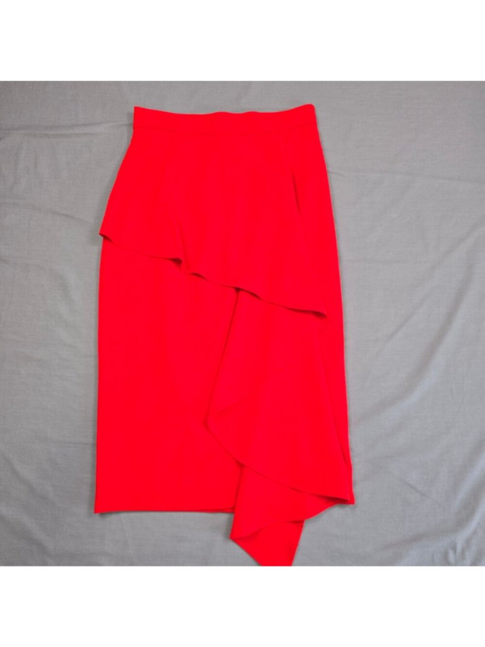 Rachel Parcell Small Womens High-Low Red Ruffle Midi Skirt Holiday Cocktail - Picture 2 of 6